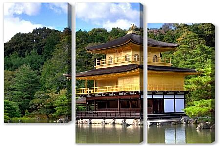 Модульная картина - Храм Кинаку-Дзи. Япония.