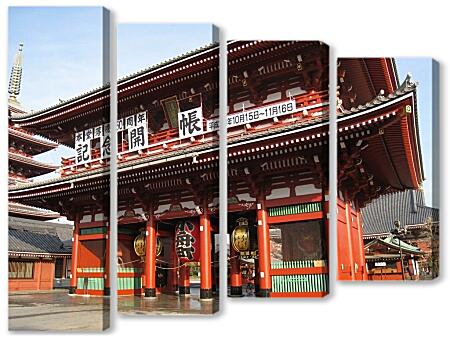 Модульная картина - Храм Мэйдзи. Япония.