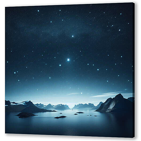 Постер (плакат) - Ночное озеро