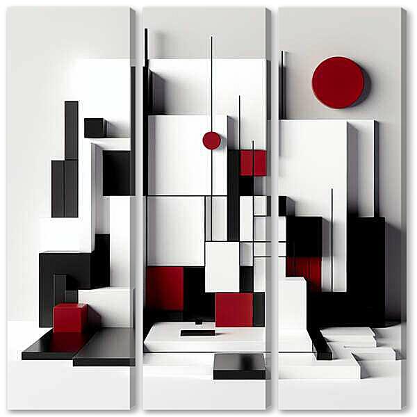 Модульная картина - Красное и черное
