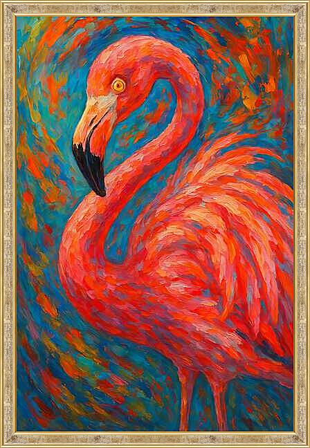 Картина - Розовый фламинго