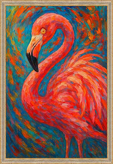 Картина - Розовый фламинго