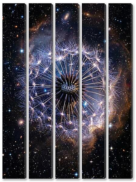 Модульная картина - Космический одуванчик