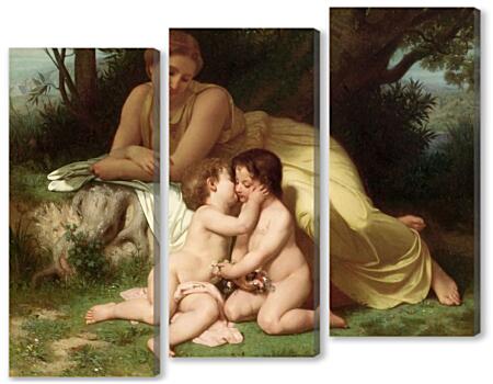 Модульная картина - Женщина и дети. Адольф-Уильям Бугро