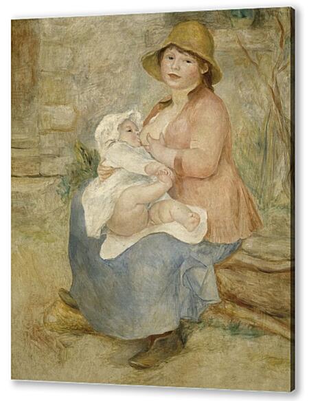 Постер (плакат) - Мать с ребенком. Пьер Огюст Ренуар