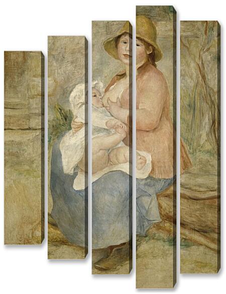 Модульная картина - Мать с ребенком. Пьер Огюст Ренуар