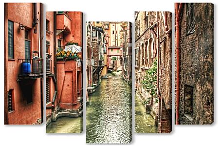 Модульная картина - Улица. Италия.