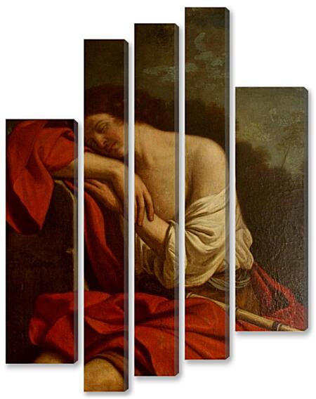 Модульная картина - Спящий Эндимион. Джованни Франческо Барбьери