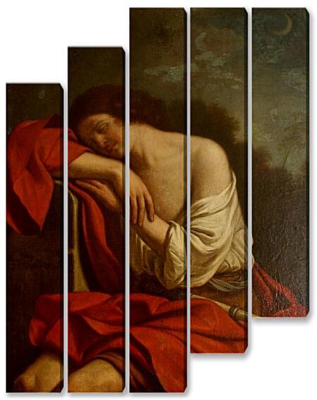 Модульная картина - Спящий Эндимион. Джованни Франческо Барбьери