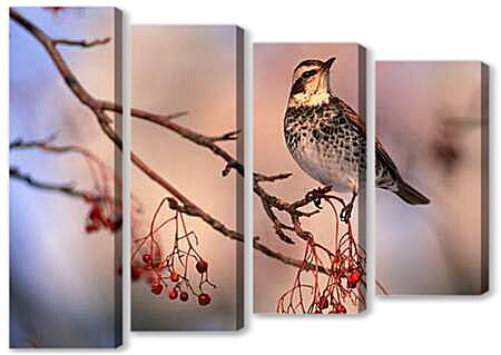 Модульная картина - Свирель на рябине