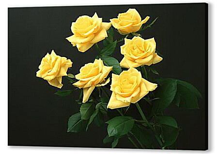 Постер (плакат) - Букет желтых роз