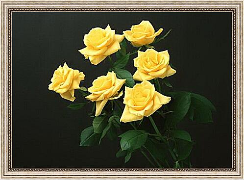 Картина - Букет желтых роз