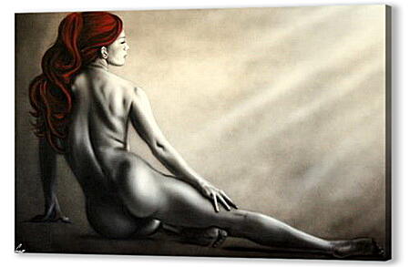 Постер (плакат) - Red hair woman - девушка с красными волосами
