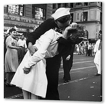 Картина маслом - VJ Day, The Kiss - Безоговорочная капитуляция, Поцелуй на Таймс Сквер
