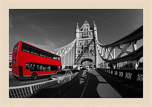 Картина - Красный автобус. Лондон