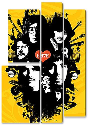 Модульная картина - The Beatles