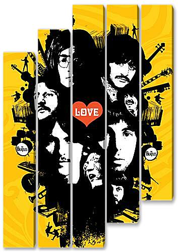 Модульная картина - The Beatles