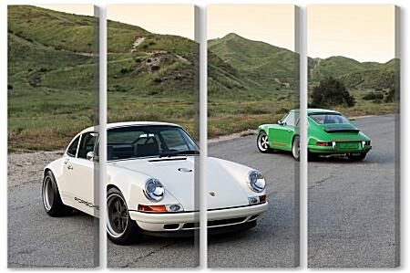 Модульная картина - Два Порше 911 (Porshe 911)