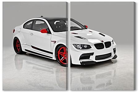 Модульная картина - BMW M3 (БМВ М3) белый