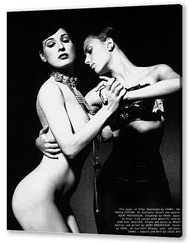 Постер (плакат) - Scarlett Johansson & Dita Von Teese
