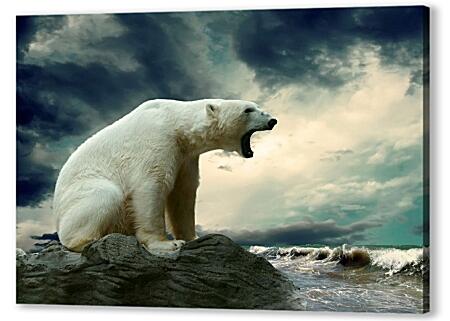 Картина маслом - Белый медведь