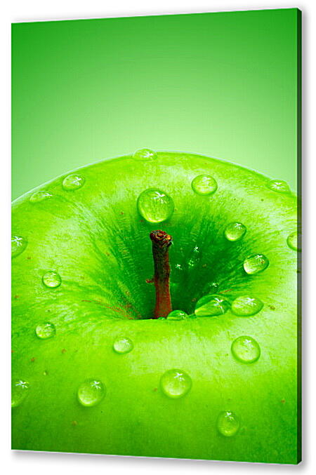 Картина маслом - Зеленое яблоко
