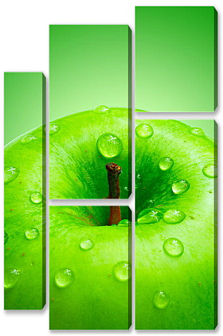 Модульная картина - Зеленое яблоко

