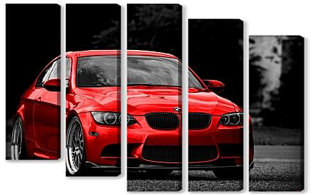 Модульная картина - Красная БМВ (BMW)