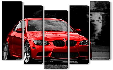 Модульная картина - Красная БМВ (BMW)