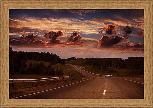 Картина - Вечерняя дорога
