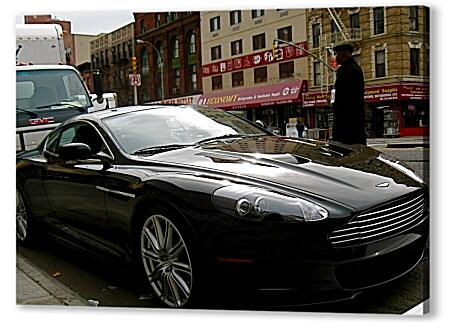 Картина маслом - Черный Aston Martin