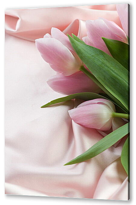 Картина маслом - Розовые тюльпаны
