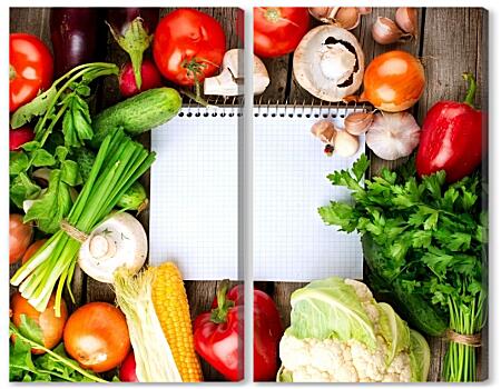 Модульная картина - Овощи и зелень
