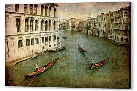 Картина маслом - Italy Venice in Grunge Styl
