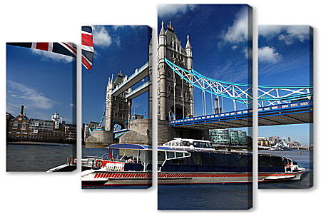 Модульная картина - Лондон флаг Британии
