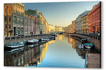 Картина маслом - Канал в Санкт-Петербурге
