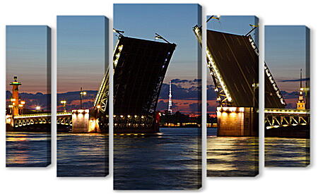 Модульная картина - Разводной мост Санкт-Петербург