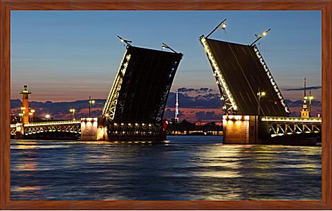 Картина - Разводной мост Санкт-Петербург