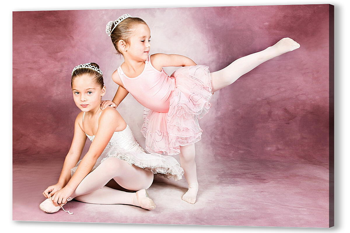 Картина маслом - Две юные балерины
