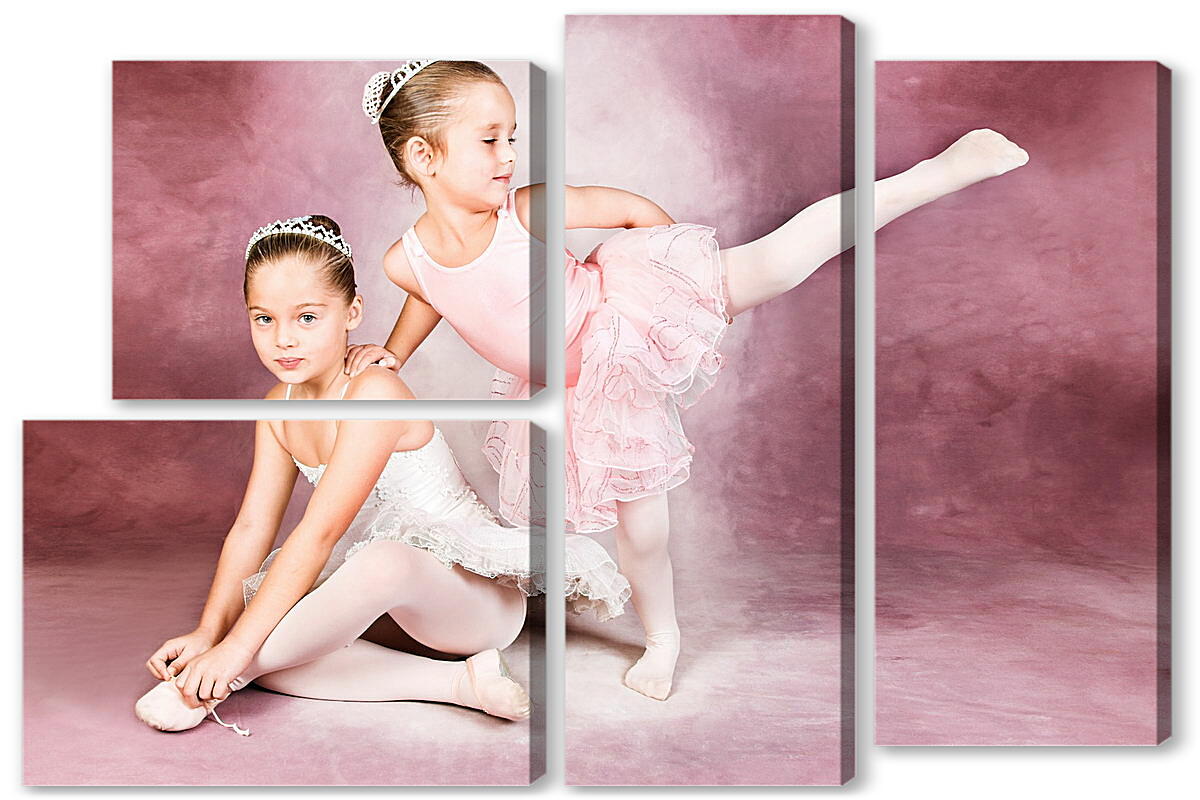 Модульная картина - Две юные балерины
