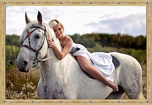Картина - Девушка на лошади