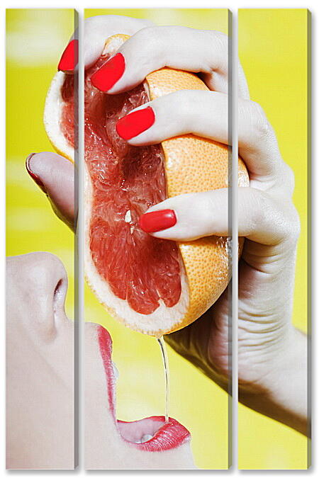 Модульная картина - Вкус грейпфрута
