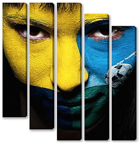 Модульная картина - Футбольный фанат