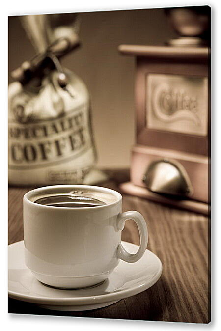 Картина маслом - Чашка черного кофе