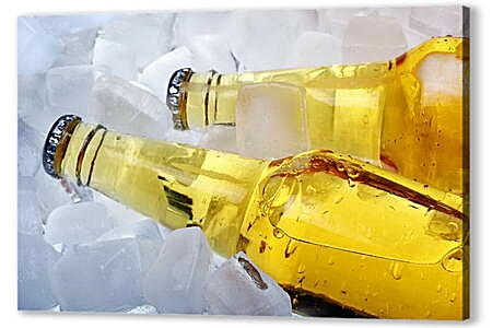 Картина маслом - Два пива на льду
