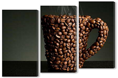 Модульная картина - Кружка из кофейных зерен