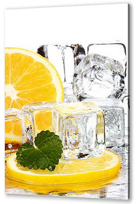 Картина маслом - Лед и лимон
