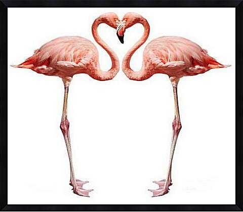 Картина - Сердце фламинго