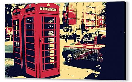 Постер (плакат) - Телефонная будка. Лондон