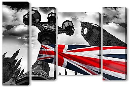 Модульная картина - Биг-Бен ( Big Ben). Лондон. Англия